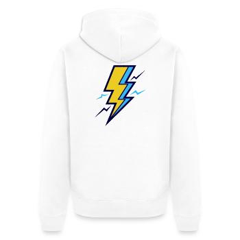 Yellow and Blue Ray - Unisex Premium Organic Zip Hoodie - white - Back - Thijin (182cm)