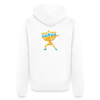 Hanukkah Chanukkah Hanukah - Unisex Premium Bio Zip Hoodie - Weiß - Hinten - Thijin (182cm)