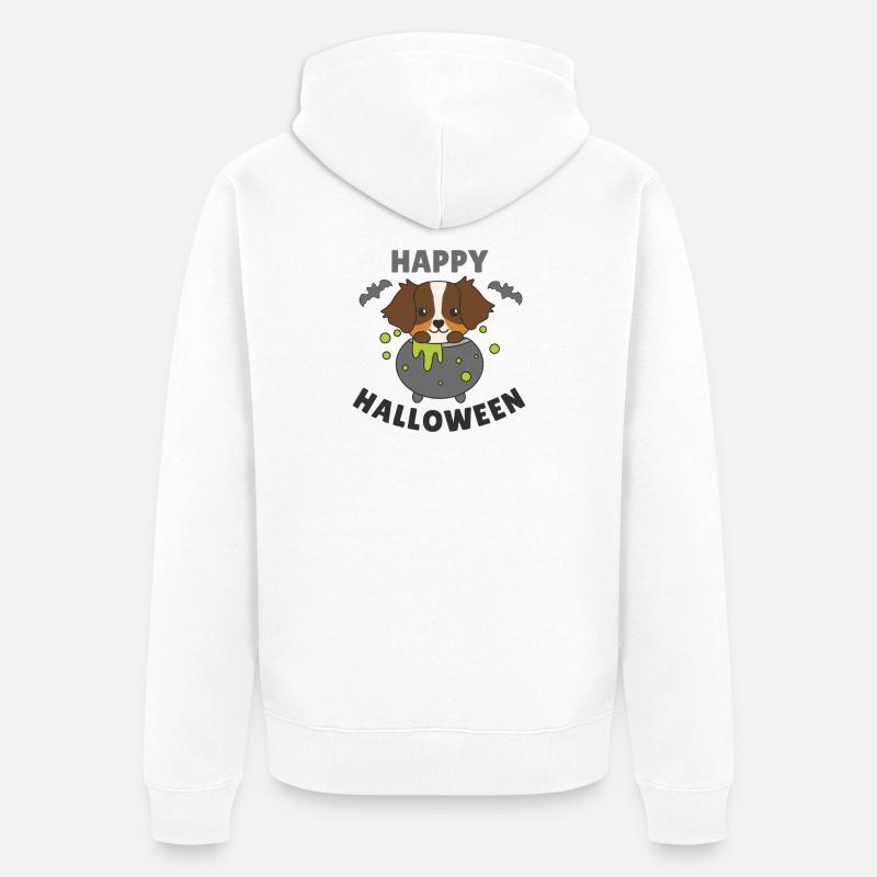 Berger Australien Joyeux Chaudron d’Halloween - Veste à capuche bio Premium Unisexe - blanc