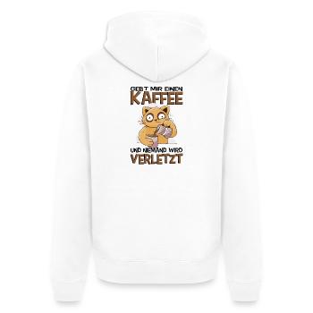 Funny Sayings Fun Outfits Irony Sarcasm - Unisex Premium Organic Zip Hoodie - white - Back - Thijin (182cm)
