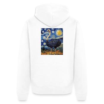 Bouquet Nuit étoilée style Van Gogh - Veste à capuche bio Premium Unisexe - blanc - Dos - Thijin (182cm)