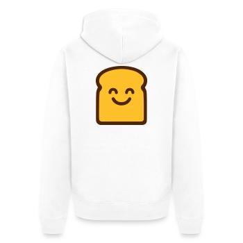 Cute Toast - Unisex Premium Bio Zip Hoodie - Weiß - Hinten - Thijin (182cm)