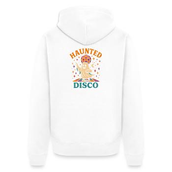 Ghost Disco Halloween - Unisex Premium Organic Zip Hoodie - white - Back - Thijin (182cm)