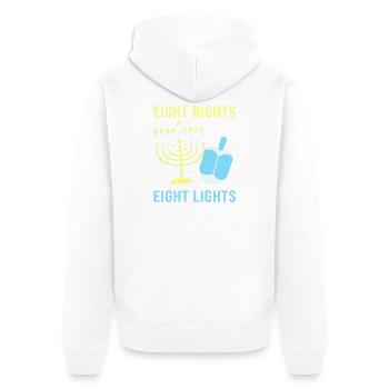 Hanukkah Chanukkah Hanukah - Unisex Premium Bio Zip Hoodie - Weiß - Hinten - Thijin (182cm)