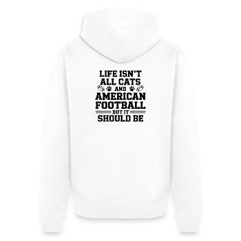 Football Dire Chats Drôle Football Cadeau - Veste à capuche bio Premium Unisexe - blanc - Dos - Thijin (182cm)