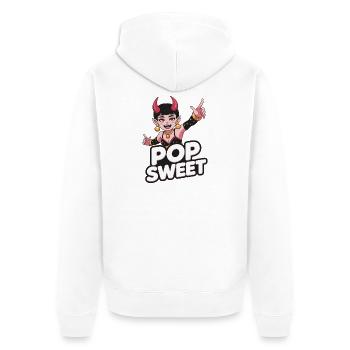 Pop Sweet Devilette - Unisex Premium Bio Zip Hoodie - Weiß - Hinten - Thijin (182cm)