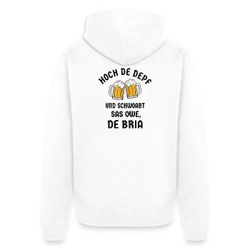 Bière Bavière Volksfest Tente à bière boire chope de bière - Veste à capuche bio Premium Unisexe - blanc - Dos - Thijin (182cm)