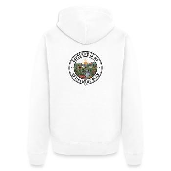 Gardening Retirement Plan Retiree - Unisex Premium Organic Zip Hoodie - white - Back - Thijin (182cm)