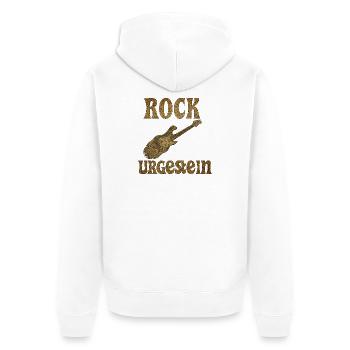 Rock Urgestein – Golden Guitar for Legends - Unisex Premium Organic Zip Hoodie - white - Back - Thijin (182cm)