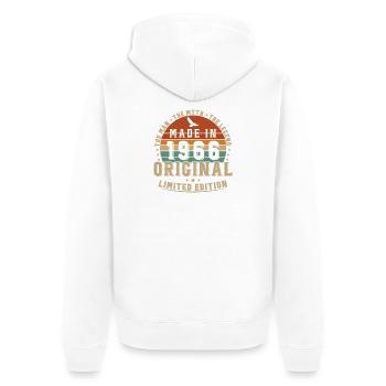 1966 Vintage Retro Geburtstagsgeschenk - Unisex Premium Bio Zip Hoodie - Weiß - Hinten - Thijin (182cm)