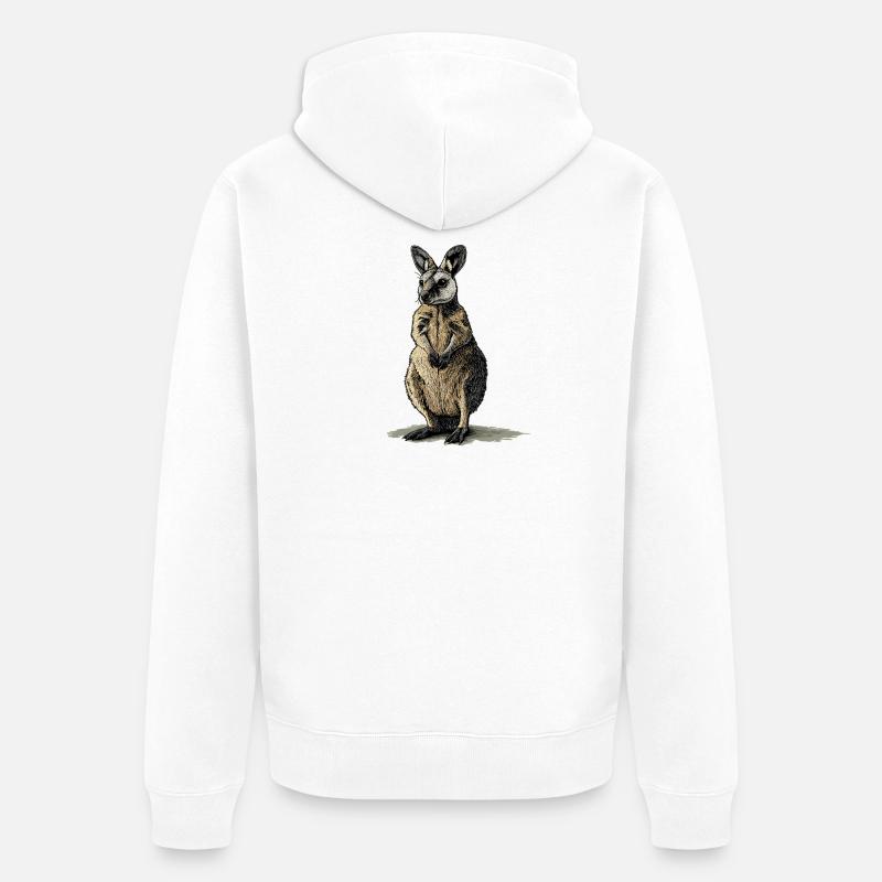 Wallabies Wallaby - Veste à capuche bio Premium Unisexe - blanc