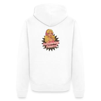 Trop de partage Princesse Rétro - Veste à capuche bio Premium Unisexe - blanc - Dos - Thijin (182cm)