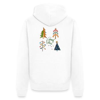 Noël - Veste à capuche bio Premium Unisexe - blanc - Dos - Thijin (182cm)