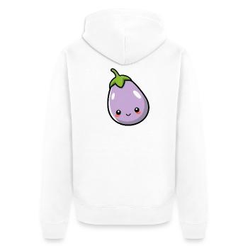 aubergine - Veste à capuche bio Premium Unisexe - blanc - Dos - Thijin (182cm)