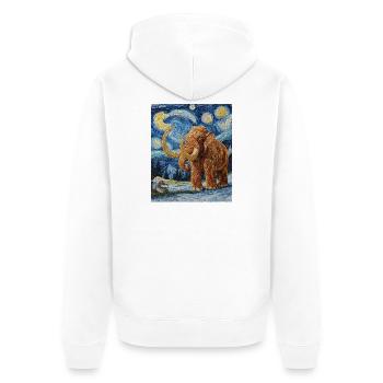 Mammouth Van Gogh Nuit étoilée - Veste à capuche bio Premium Unisexe - blanc - Dos - Thijin (182cm)