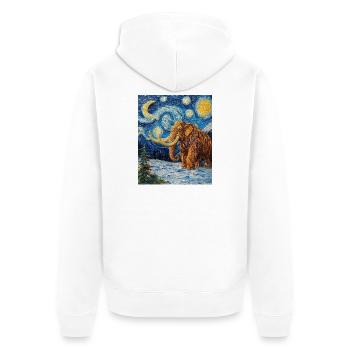 Mammouth Van Gogh Nuit étoilée - Veste à capuche bio Premium Unisexe - blanc - Dos - Thijin (182cm)