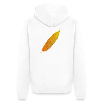 Autumn Leaf Gradient - Unisex Premium Organic Zip Hoodie - white - Back - Thijin (182cm)