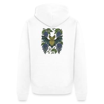 Fantaisie de chauve-souris - Veste à capuche bio Premium Unisexe - blanc - Dos - Thijin (182cm)