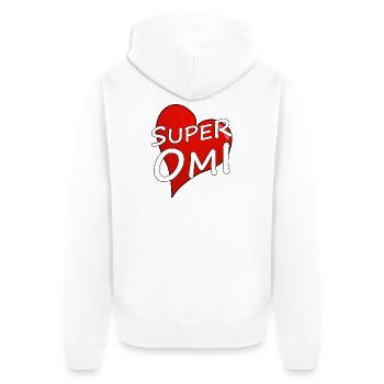 Super Granny - Unisex Premium Organic Zip Hoodie - white - Back - Thijin (182cm)
