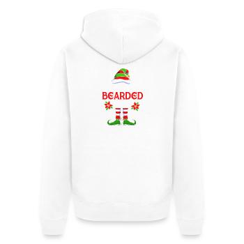 Elfe Elf Weihnachtsgeschenk Bart Bärtig Friseur - Unisex Premium Bio Zip Hoodie - Weiß - Hinten - Thijin (182cm)
