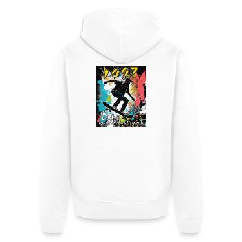 1997 SKAETER Né dans la meilleure année - Veste à capuche bio Premium Unisexe - blanc - Dos - Thijin (182cm)