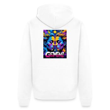 Gémeaux - Veste à capuche bio Premium Unisexe - blanc - Dos - Thijin (182cm)