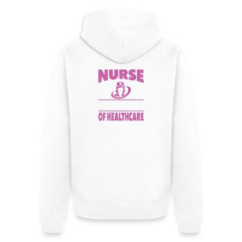 Funny Nurse Gifts Nursing Outfits - Unisex Premium Organic Zip Hoodie - white - Back - Thijin (182cm)