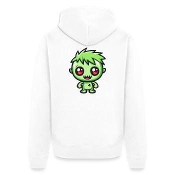 Zombie Halloween Bande dessinée effrayante - Veste à capuche bio Premium Unisexe - blanc - Dos - Thijin (182cm)