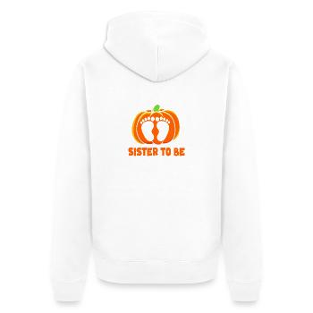 Gender Reveal Halloween Mom-to-be - Unisex Premium Organic Zip Hoodie - white - Back - Thijin (182cm)