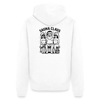 Sauna Weihnachten Santa Claus - Unisex Premium Bio Zip Hoodie - Weiß - Hinten - Thijin (182cm)