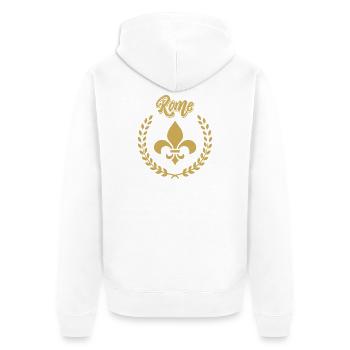 ROME Laurier Victoire - Veste à capuche bio Premium Unisexe - blanc - Dos - Thijin (182cm)