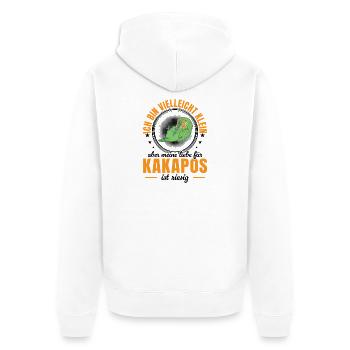 Kakapo ist riesig Neuseeland Kakapo - Unisex Premium Bio Zip Hoodie - Weiß - Hinten - Thijin (182cm)