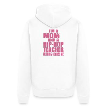 Mom Dance Groove Teacher Funny Bold Humor - Unisex Premium Bio Zip Hoodie - Weiß - Hinten - Thijin (182cm)