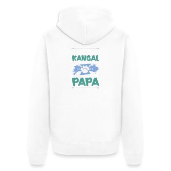 kangal hunde papa - Unisex Premium Bio Zip Hoodie - Weiß - Hinten - Thijin (182cm)