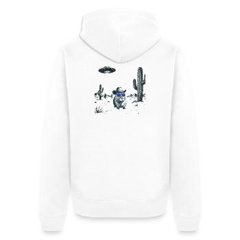 Desert Capybara - Unisex Premium Organic Zip Hoodie - white - Back - Thijin (182cm)
