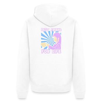 Anime Manga Otaku Kawaii Meilleurs amis Cosplay - Veste à capuche bio Premium Unisexe - blanc - Dos - Thijin (182cm)