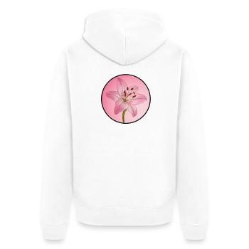 LilyDream - Unisex Premium Organic Zip Hoodie - white - Back - Thijin (182cm)