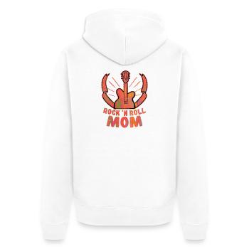 Rock 'n Roll Mom Rock Band Guitar Music - Unisex Premium Bio Zip Hoodie - Weiß - Hinten - Thijin (182cm)