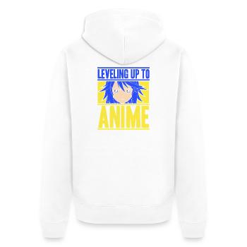 Anime Manga Otaku Kawaii Japon Cosplay Bande dessinée - Veste à capuche bio Premium Unisexe - blanc - Dos - Thijin (182cm)