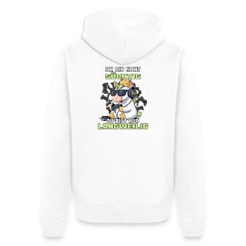 Le jeu crée une dépendance - Unicorn - Veste à capuche bio Premium Unisexe - blanc - Dos - Thijin (182cm)