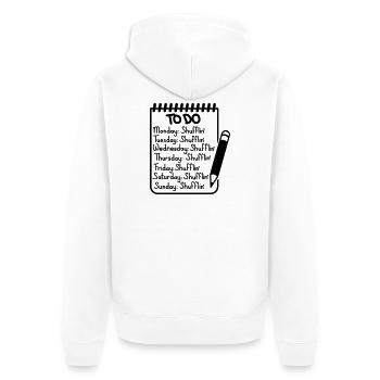 Every Day I'm Shufflin' – Party Electro Club - Unisex Premium Bio Zip Hoodie - Weiß - Hinten - Thijin (182cm)