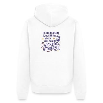 Halloween - Hexe - Unisex Premium Bio Zip Hoodie - Weiß - Hinten - Thijin (182cm)