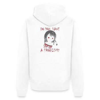 Anime Manga Otaku Kawaii Couteau de sang Halloween - Veste à capuche bio Premium Unisexe - blanc - Dos - Thijin (182cm)
