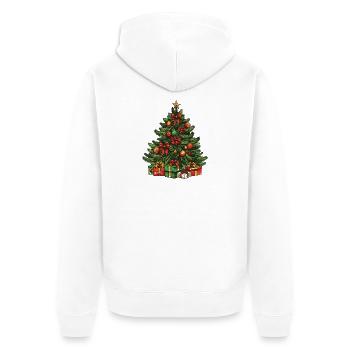 Sapin Noël - Veste à capuche bio Premium Unisexe - blanc - Dos - Thijin (182cm)