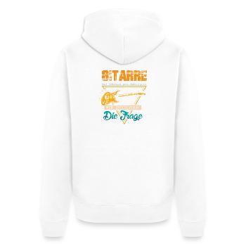 Guitare Guitariste Musicien Guitariste - Veste à capuche bio Premium Unisexe - blanc - Dos - Thijin (182cm)