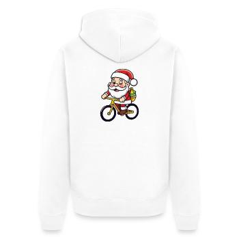 Père Noël Vélo Noël - Veste à capuche bio Premium Unisexe - blanc - Dos - Thijin (182cm)
