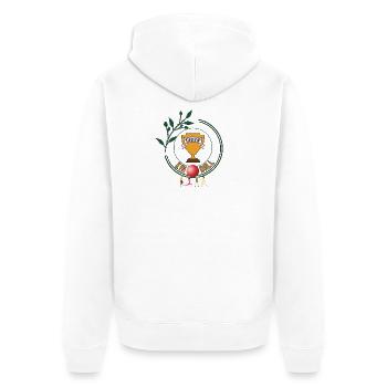 Kinball Siegerin Kinballerin Spielerin Sieg - Unisex Premium Bio Zip Hoodie - Weiß - Hinten - Thijin (182cm)