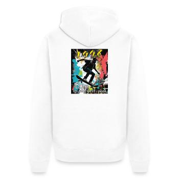 1998 SKAETER Born in the best year - Unisex Premium Bio Zip Hoodie - Weiß - Hinten - Thijin (182cm)