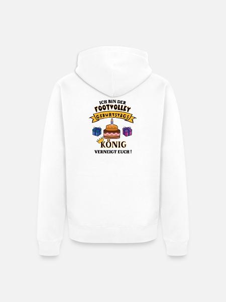 Footvolleyer Birthday Footvolley Player Player - Unisex Premium Organic Zip Hoodie - white