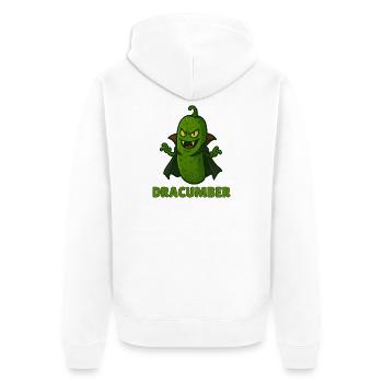 Funny Vegetable Monster – Halloween Fun - Unisex Premium Organic Zip Hoodie - white - Back - Thijin (182cm)